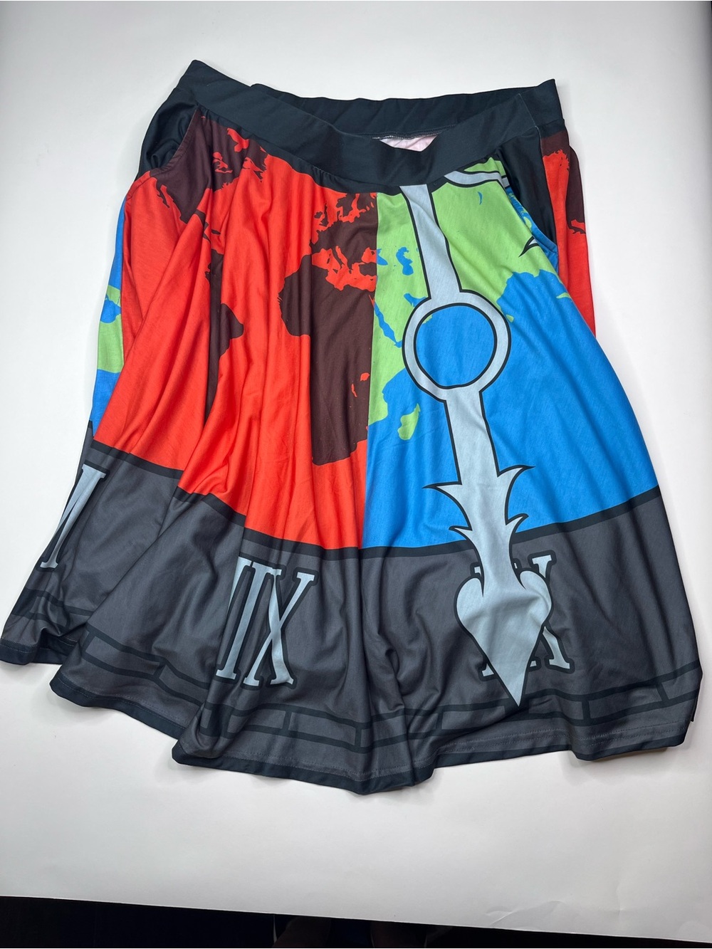Svaha Skirt 2X World Map Roman Numerals Clock STEAM STEM Teacher